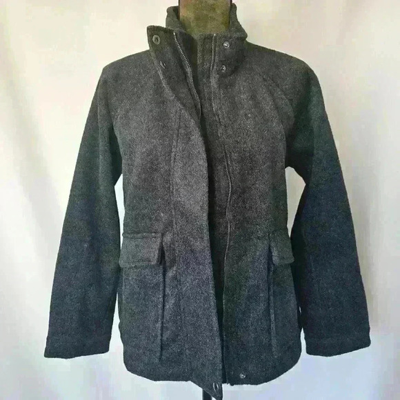 😍 NWT 😍 Banana Republic Brushed Short Jacket, Charcoal Gray, Size S - Picture 3 of 11